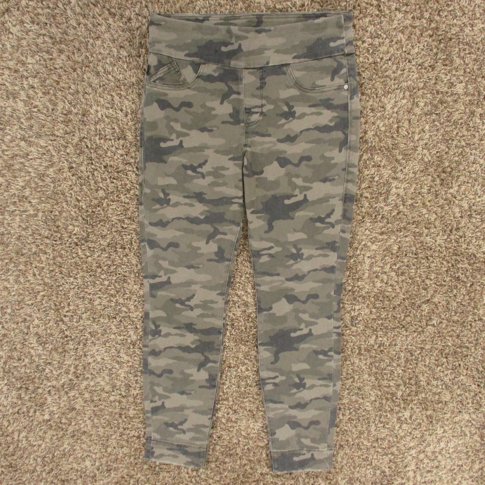 Rock & Republic Women's Camo Jeggings - Olive Green & Gray